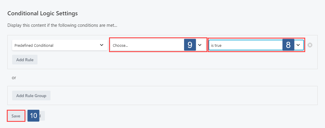 Steps to select Beaver Themer conditional logic rule using iMember360 conditional to control Beaver Builder module/column/row display