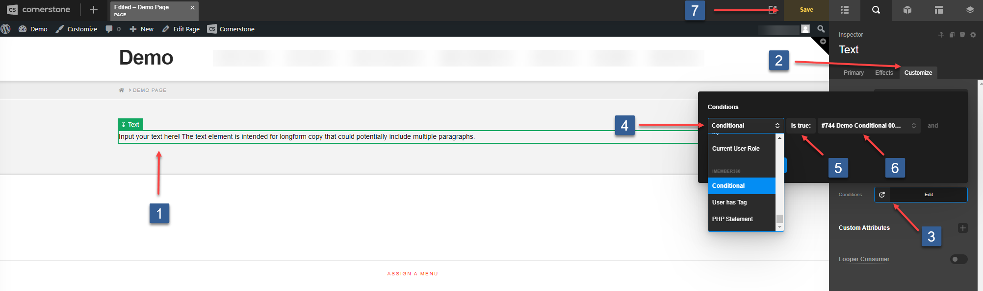 Set iMember360 Conditional condition